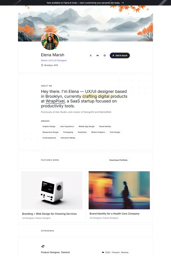 Typefolio – Simple One Page Portfolio Template - Portfolio design inspiration
