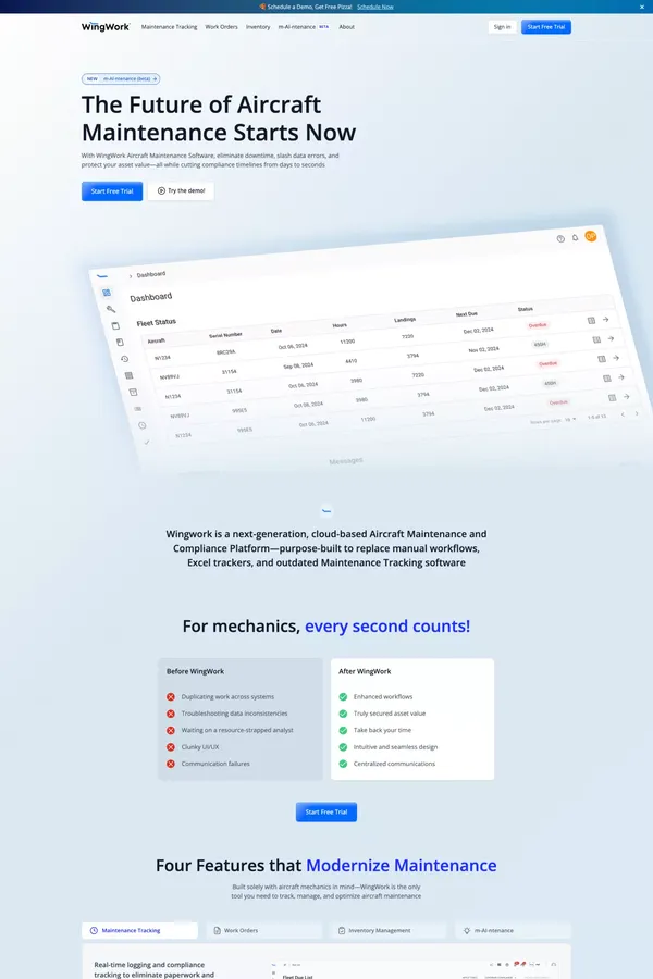 WingWork, Inc. | Home - Landing design inspiration