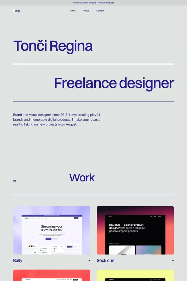 Accent - Portfolio Template for Framer - Template design inspiration