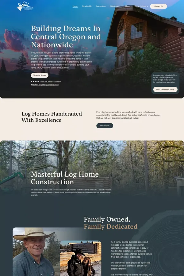 Premier Log Home Builders | Richardson Log Homes LLC - Landing design inspiration