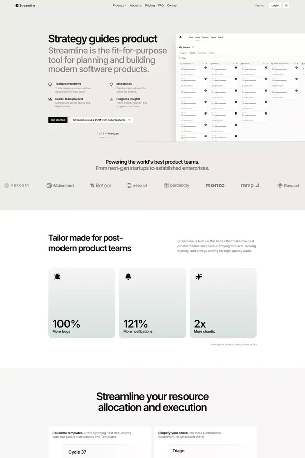 Streamline - Modern Next.js Template - Template design inspiration