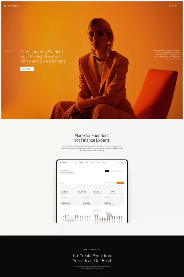 Pennidrop - Landing design inspiration