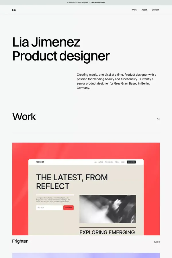 Format - Portfolio Template for Framer - Template design inspiration