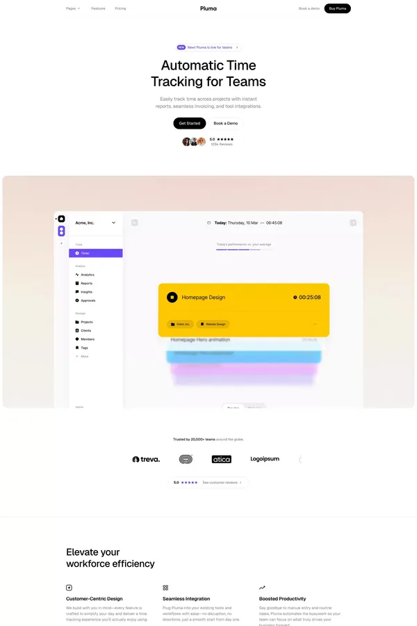 Pluma - Website Framer Template - Template design inspiration