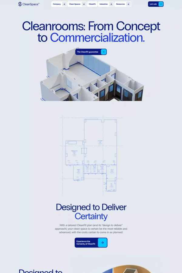 CleanSpace | Clean Rooms Designed to Deliver, Guaranteed - Landing design inspiration