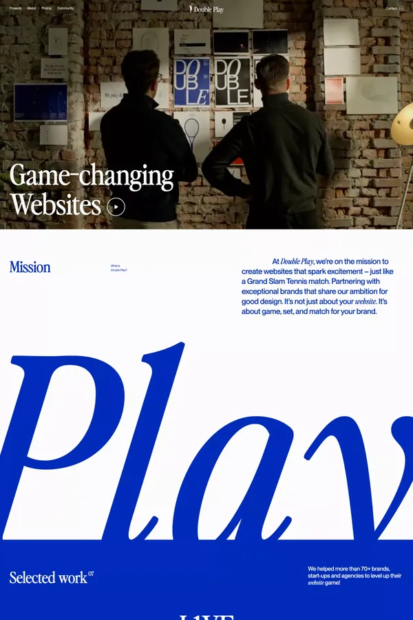 Double Play GmbH - Portfolio design inspiration