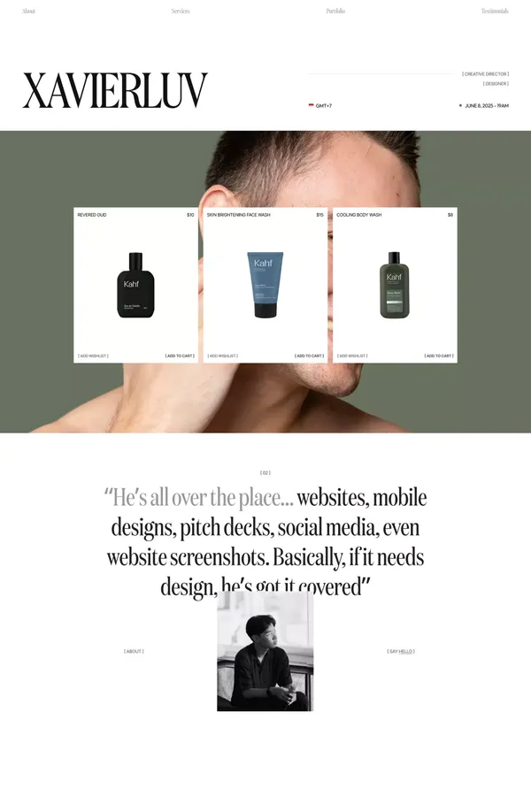 XAVIERLUV - Portfolio design inspiration