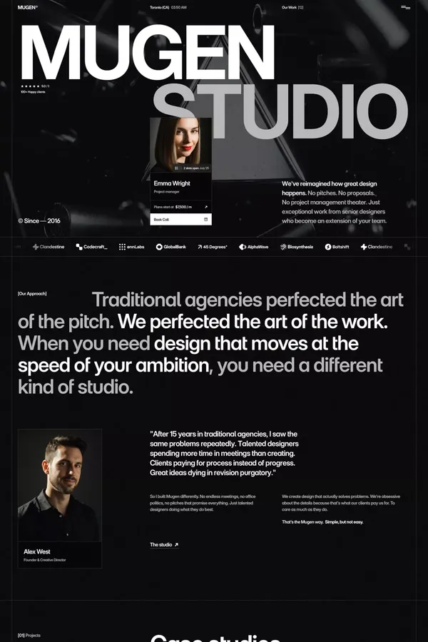Mugen Design Studio - Framer Template - Template design inspiration