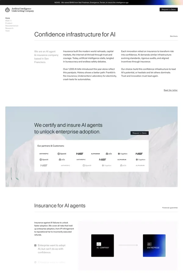 AIUC | AI agent standard & insurance