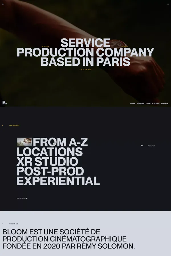 BLOOM. Production Services in Paris