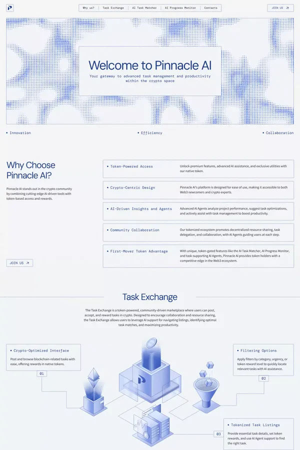 Pinnacle AI - Landing design inspiration