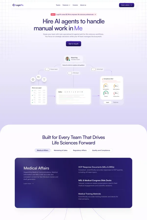 LogicFlo AI - Landing design inspiration