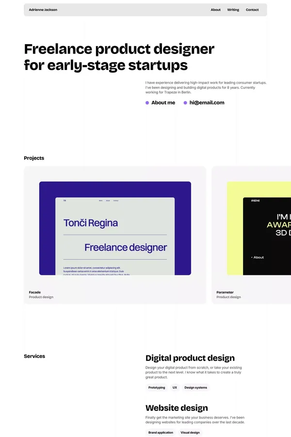 Lucid - Portfolio Template for Framer - Template design inspiration