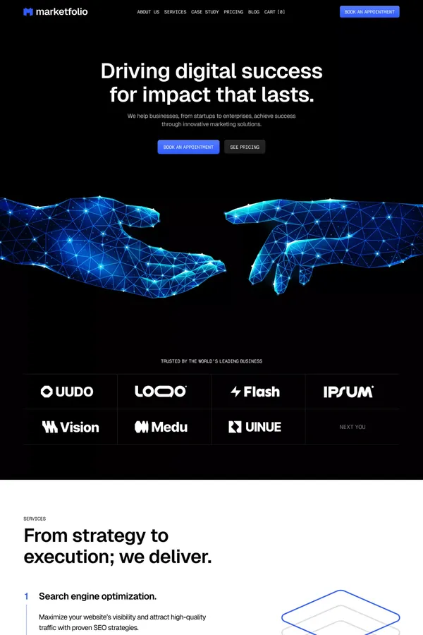 MarketFolio - Webflow Ecommerce website template