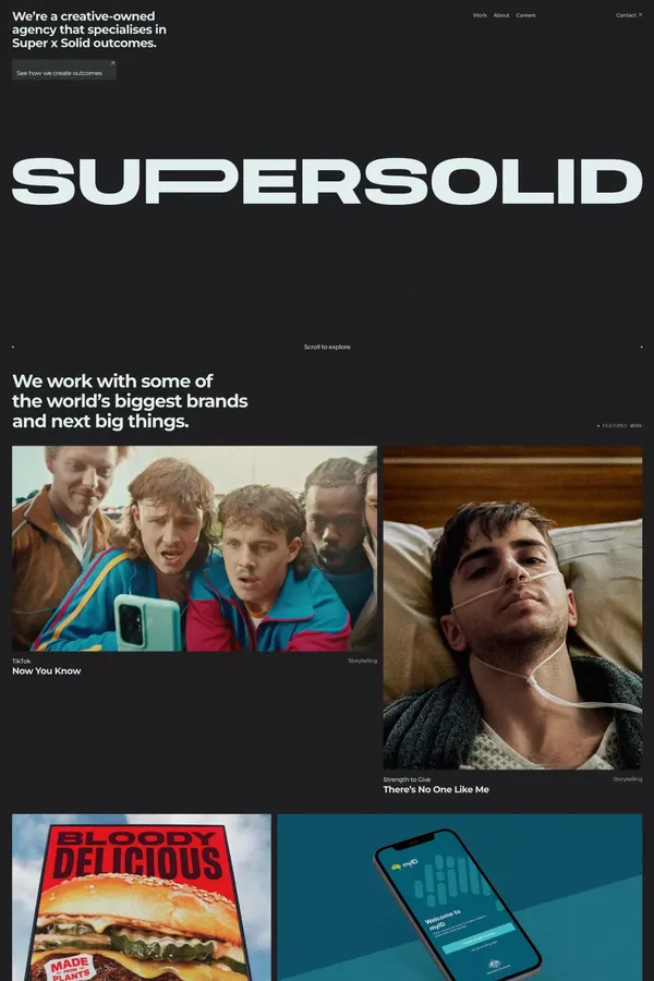 Supersolid | Independent Creative Agency in Sydney - Portfolio design inspiration