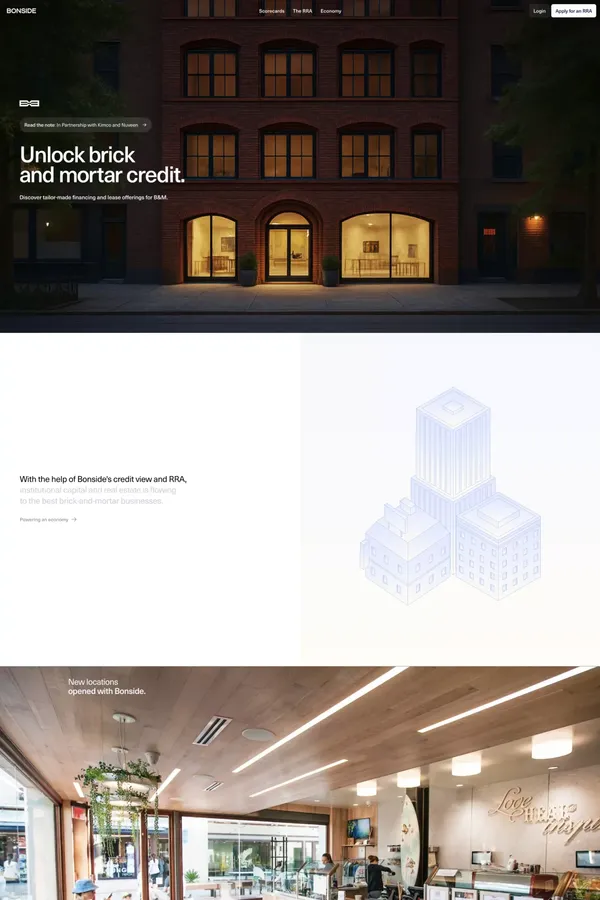 Bonside - Landing design inspiration