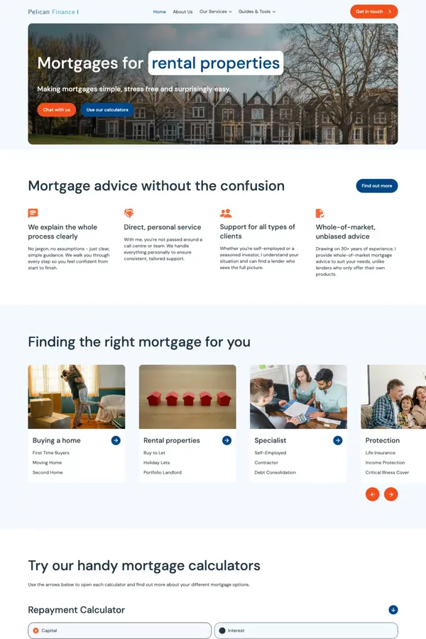 Self-Employed Mortgage Specialists | Personal Advice | Pelican Finance - website design inspiration