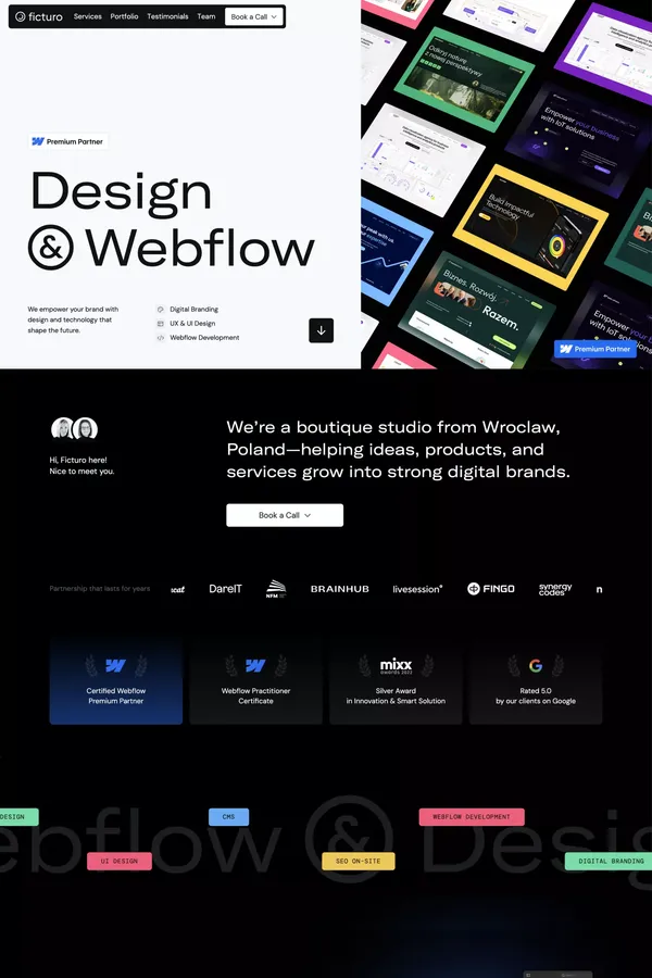 Ficturo • Digital Design & Webflow Studio - Landing design inspiration