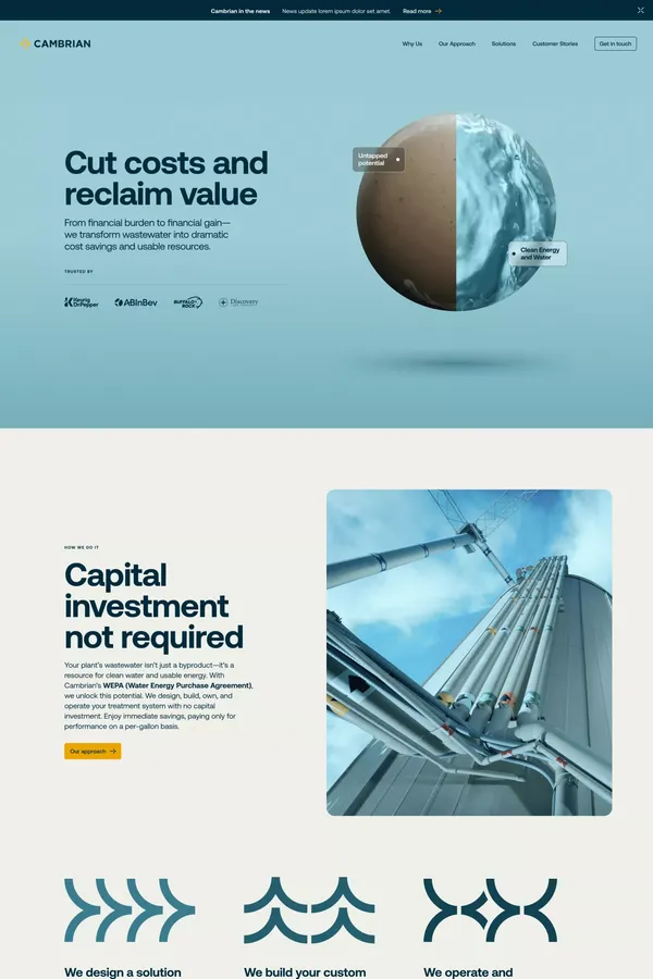 Home | Cambrian - Landing design inspiration