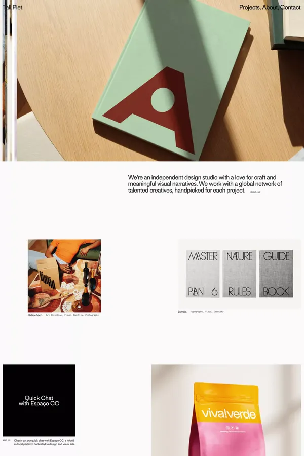 Tall,Piet - Portfolio design inspiration