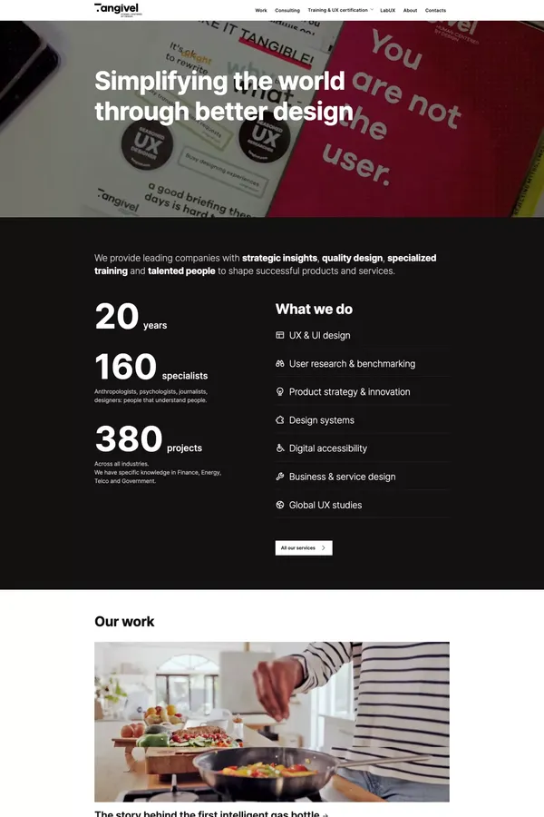 Tangivel - Human-centered by design - Landing design inspiration