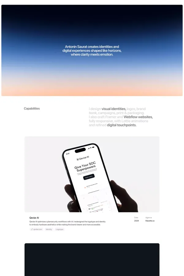 Antonin Saurat - Graphic Designer - Portfolio design inspiration