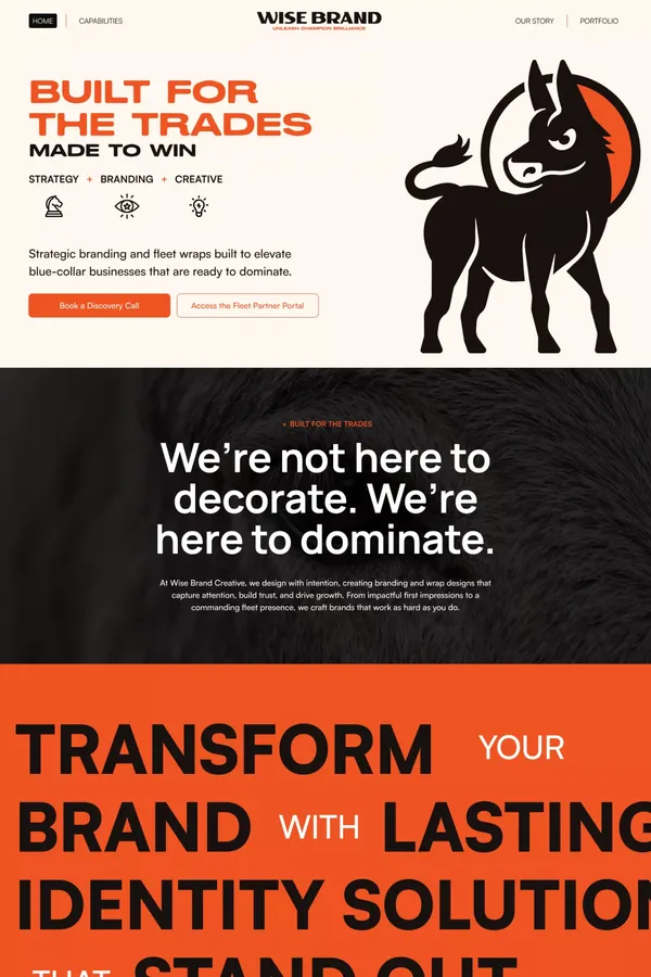 Brand Identity Design & Fleet Wrap Experts - Wise Brand - Landing design inspiration