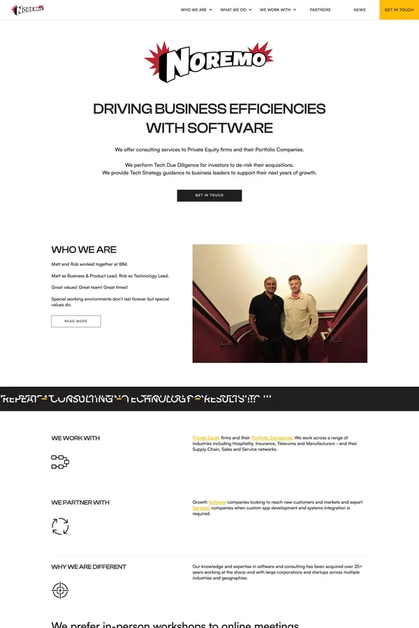 Noremo.uk - Consulting and technology firm - Landing design inspiration