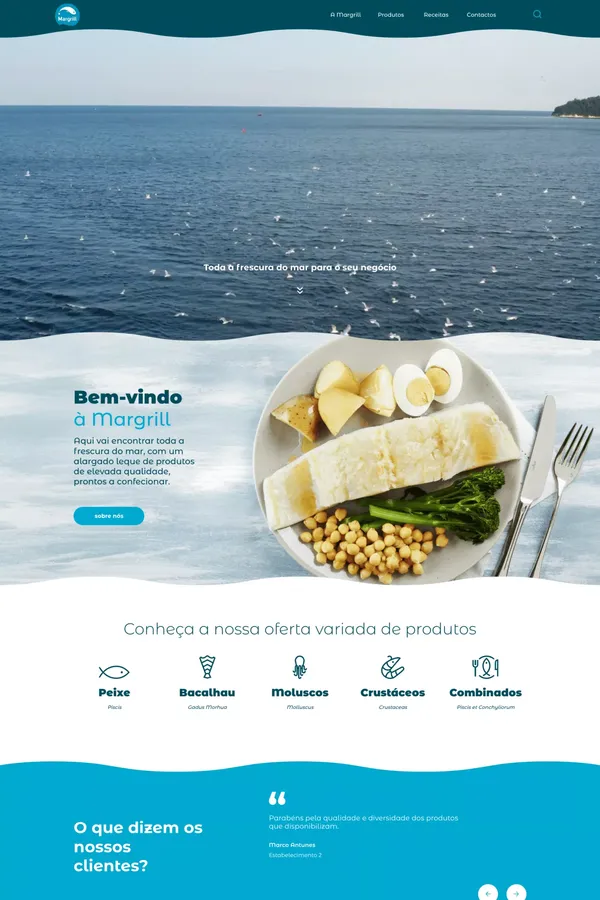 Margrill - Toda a frescura do mar para o seu negócio - Landing design inspiration