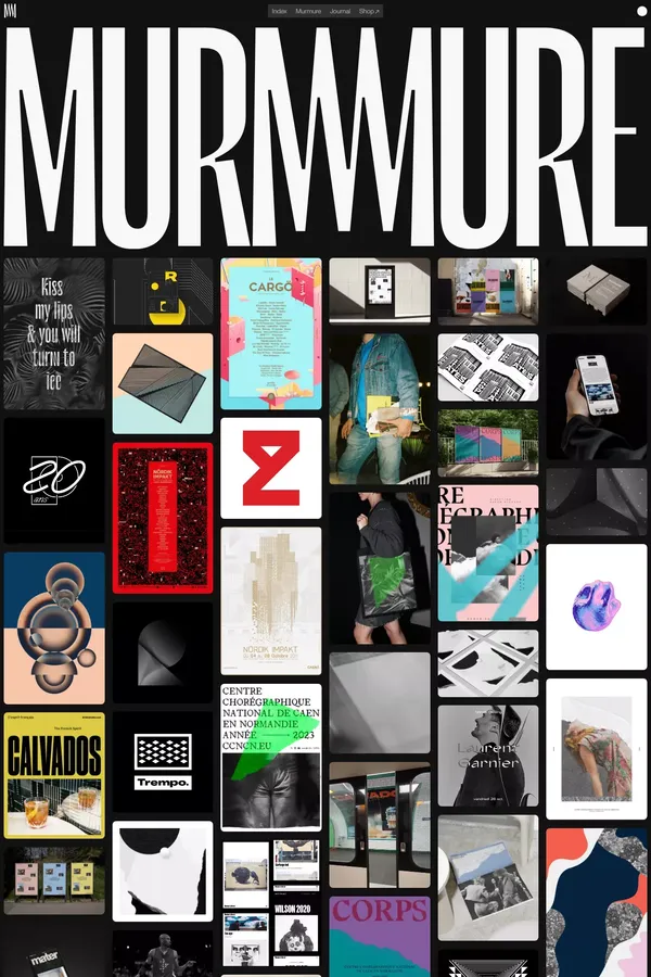 Murmure - Studio de direction artistique, de design graphique et numérique indépendant - Portfolio design inspiration