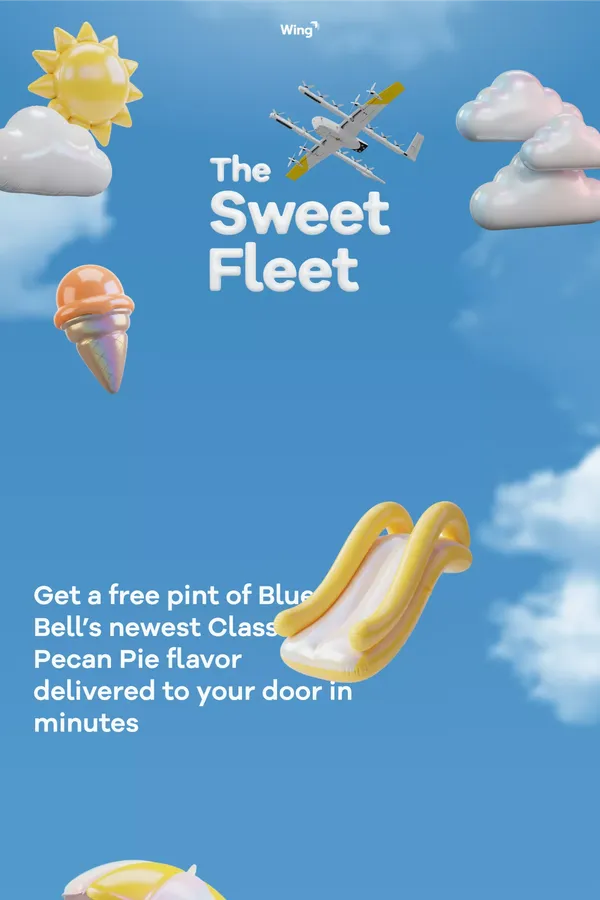 Free Blue Bell Classic Pecan Pie Ice Cream | Wing Delivery