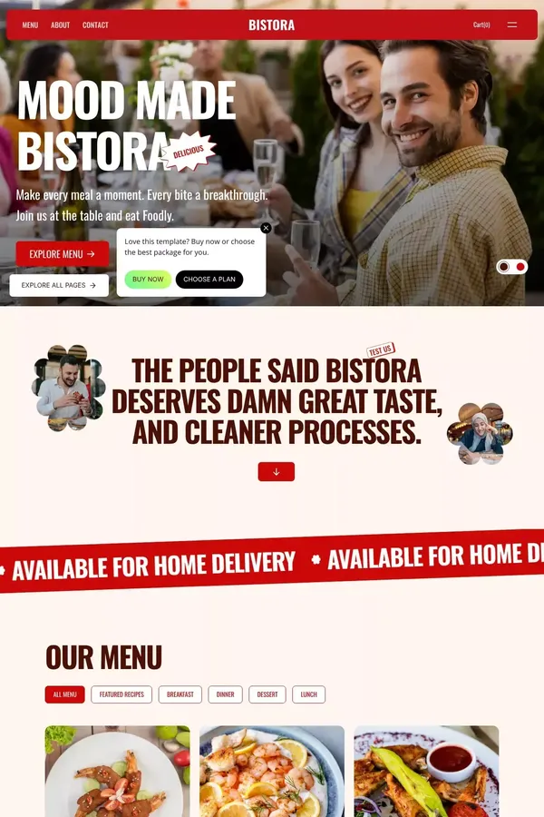Bistora - Webflow Ecommerce website template