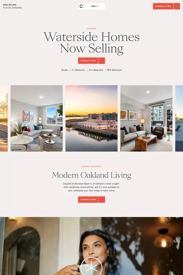 Caspian Home | New Waterside Residences Now Selling - Landing design inspiration