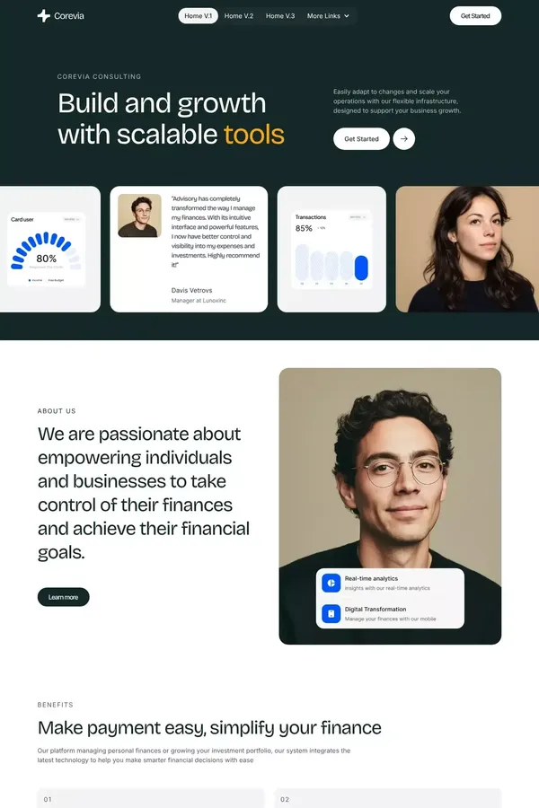 Corevia - Webflow HTML website template