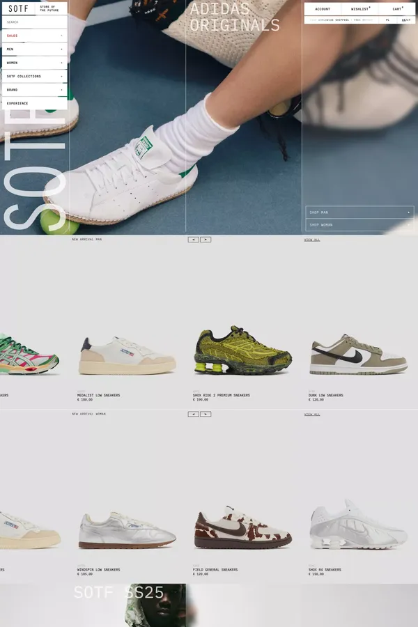 Sotf - Ecommerce design inspiration