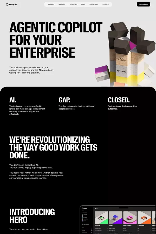 AI for Business | Dayos | AI for Business | Dayos - Landing design inspiration