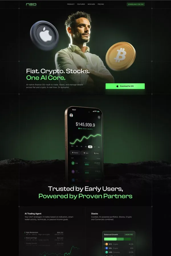 Neobank - Capital On Autopilot - Landing design inspiration