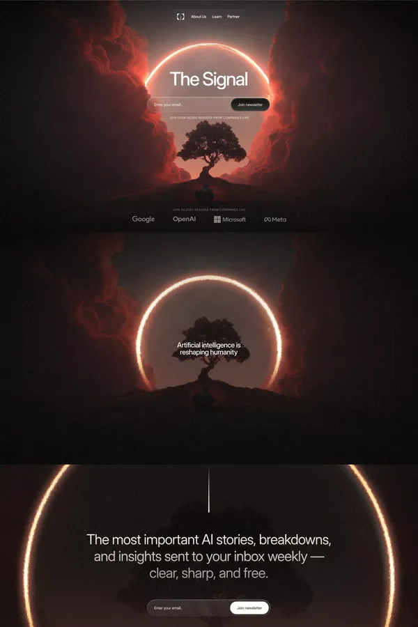 The Signal - Landing design inspiration