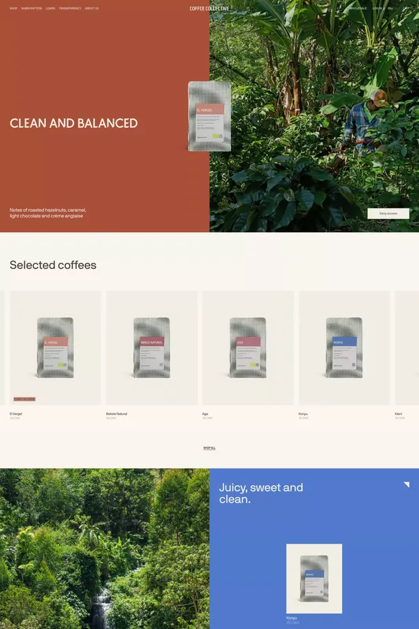 Coffee Collective - Ecommerce design inspiration