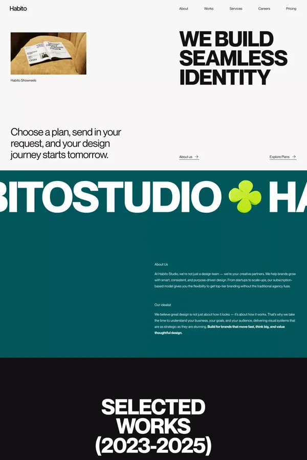 Habito Studio — Seamless Brand Identity & On-Demand Design - Portfolio design inspiration