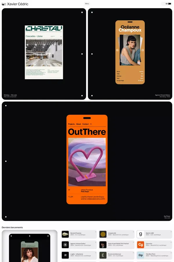 Xavier Cédric - Portfolio design inspiration