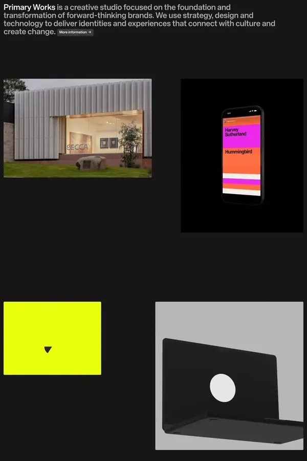 Primary Works | Sydney-based branding and design studio - Portfolio design inspiration