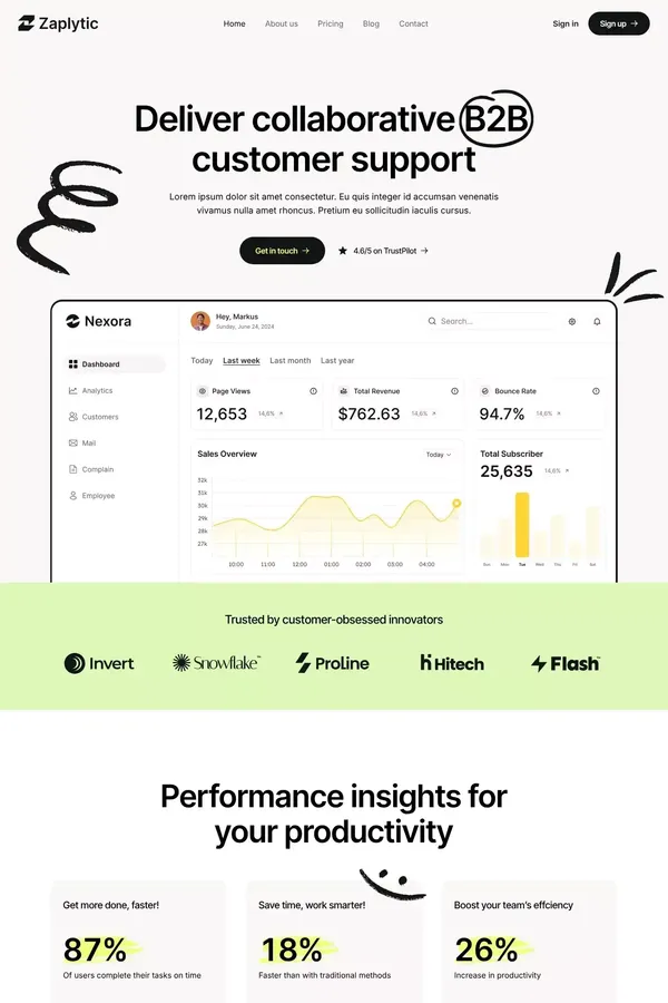 Zaplytic - Webflow HTML website template