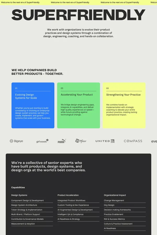 SuperFriendly - Landing design inspiration