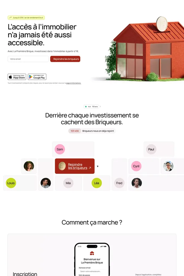 La Première Brique | L'investissement commence avec La Première Brique