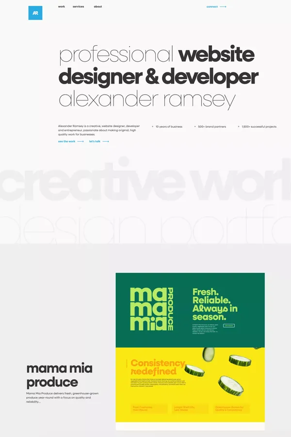 Website Design And Development Agency | Professional Website Services - Portfolio of website designer & developer Alexander Ramsey