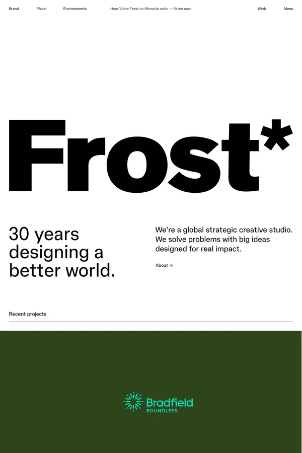 Frost* - Portfolio design inspiration