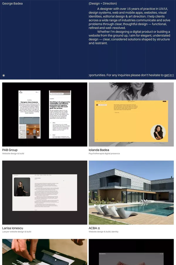 George Badea – Designer in UX, UI & Visual Identity