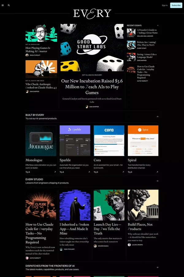 Every - Blog design inspiration