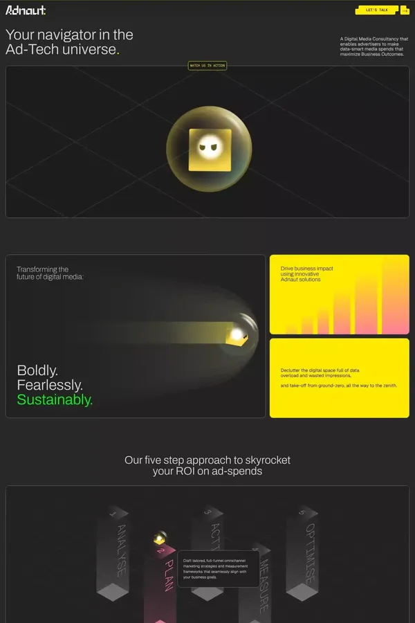 Adnaut | Your Navigator in the ad-tech universe. - Landing design inspiration